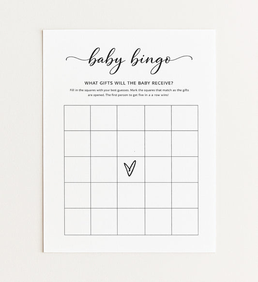 Baby Bingo Game Printable