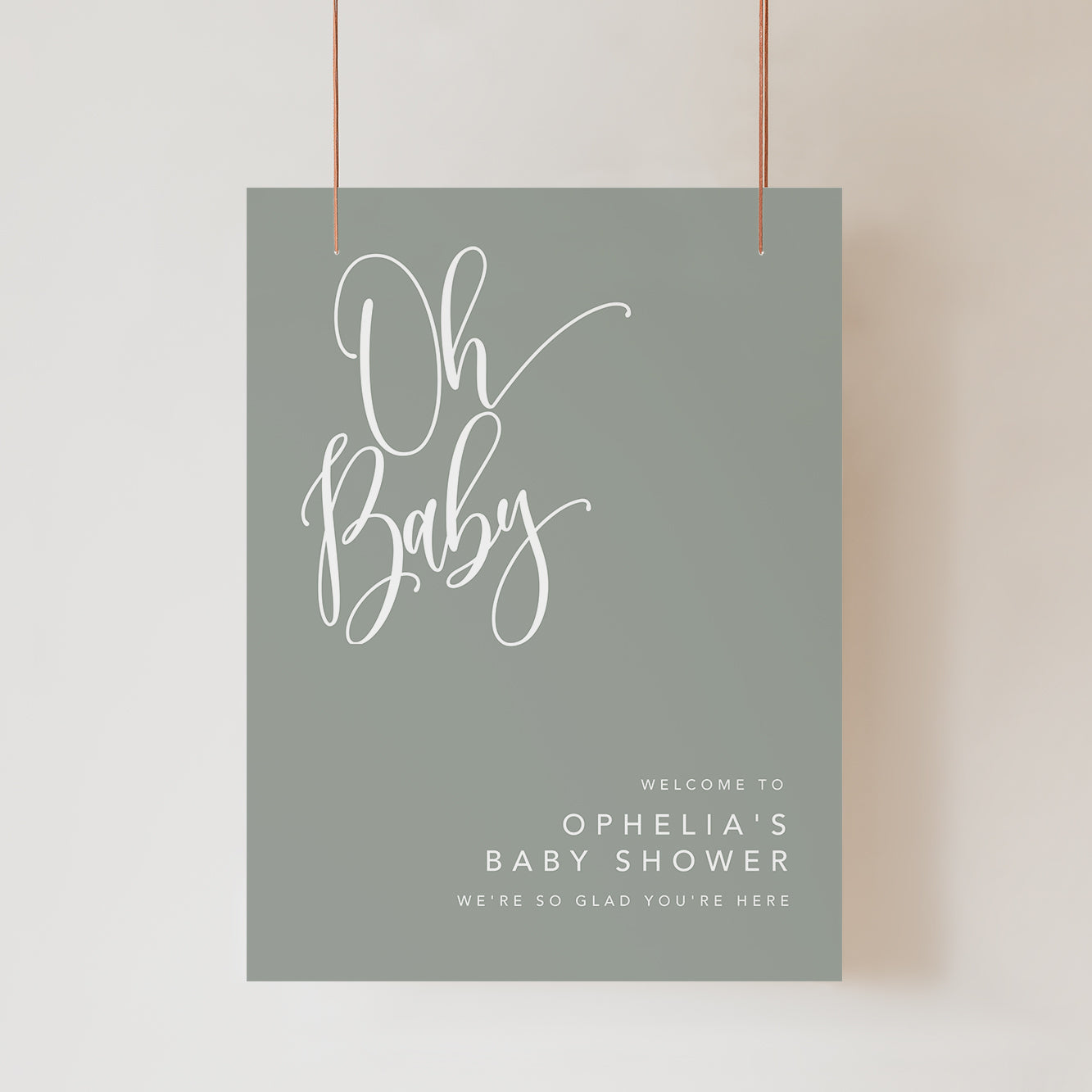 Neutral Baby Shower Welcome Sign Template