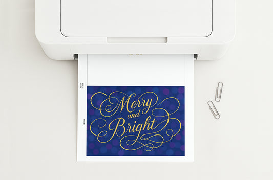 Bright Holiday Printable Christmas Greeting Card
