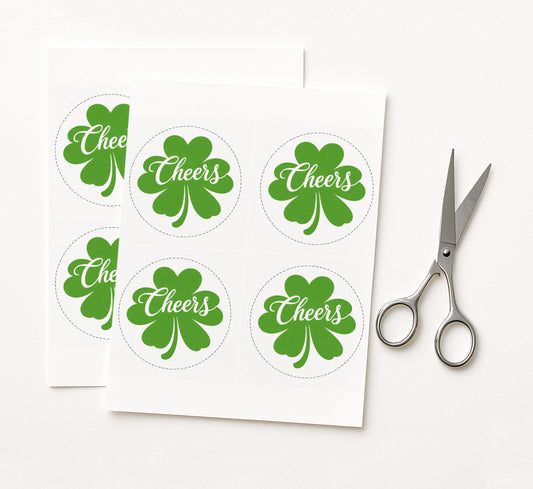 Cheers Clover Coaster Printable Template