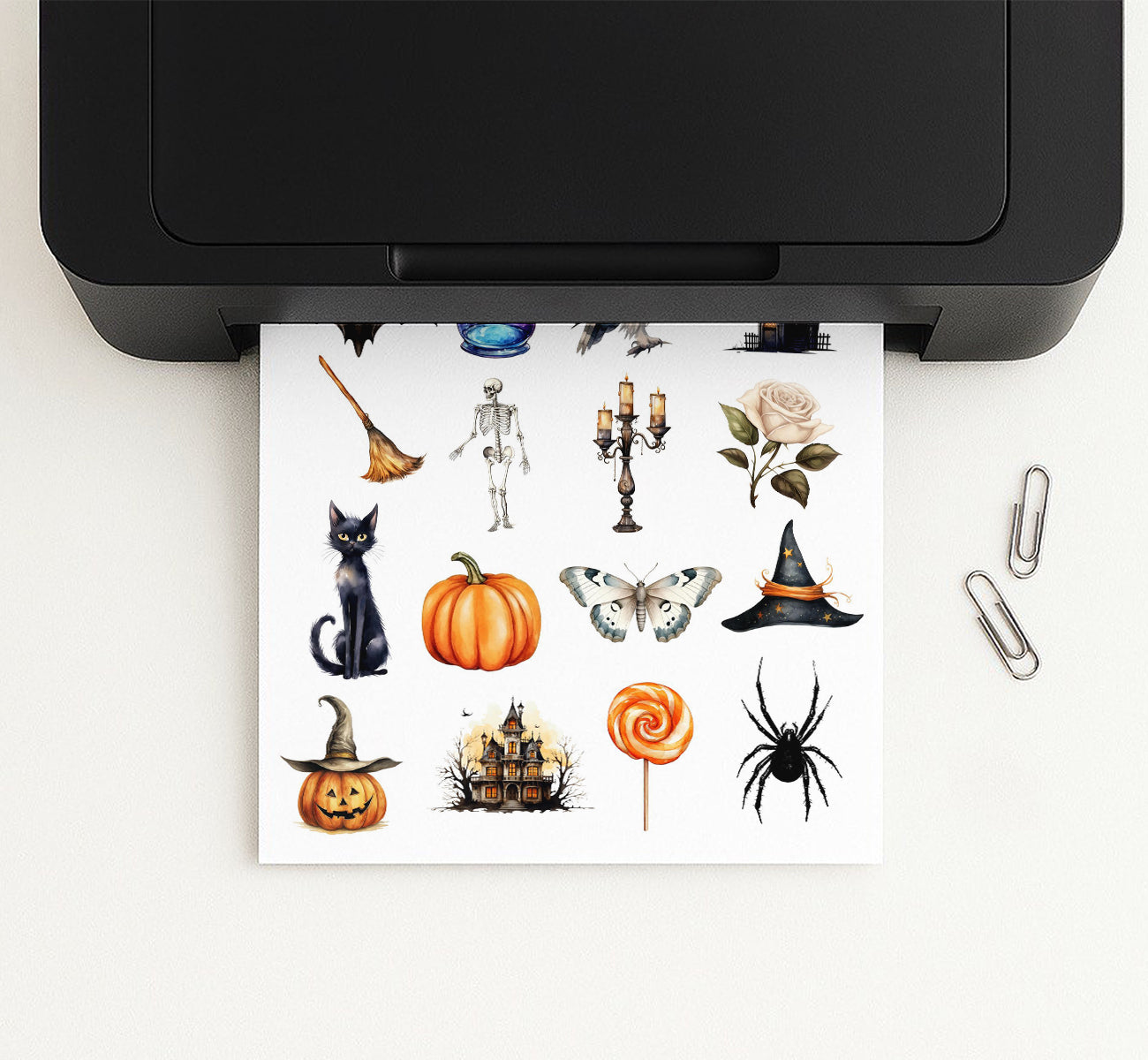 Pumpkin Parade Halloween Printable Sticker Sheet