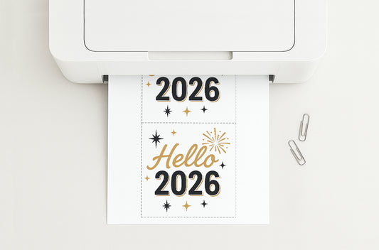 Hello 2026 New Year’s Eve Printable Cocktail Napkins