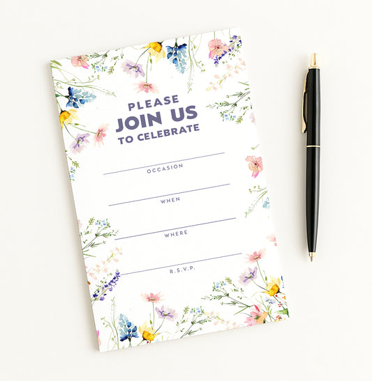Petal Party Fill-In Printable Invitation