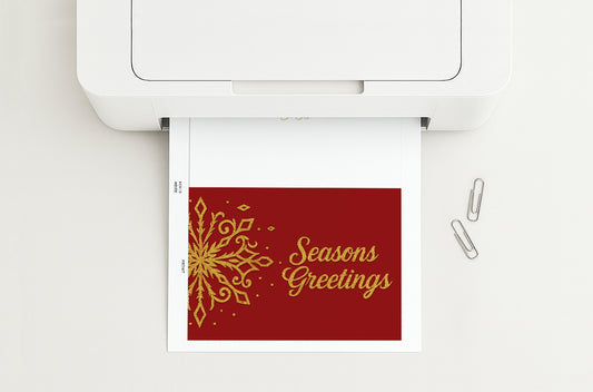 Sparkling Snow Printable Christmas Greeting Card