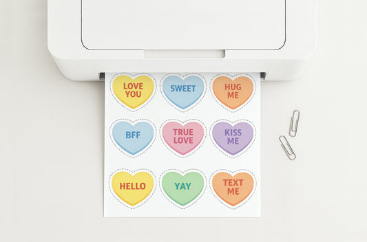 Heart Conversation Valentine Printable Cutouts