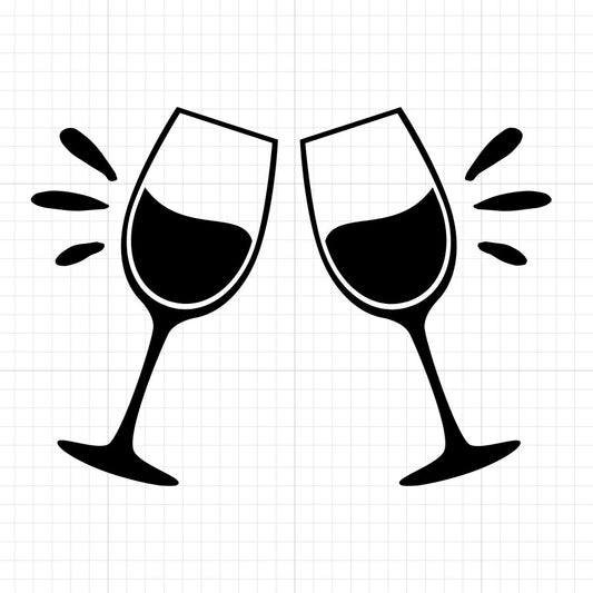 Wine Glasses PNG Illustration