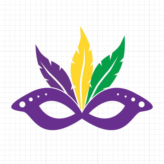 Mardi Gras Mask PNG Illustration Design
