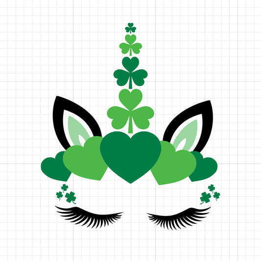 St Patricks Day UnicornPNG Illustration Design
