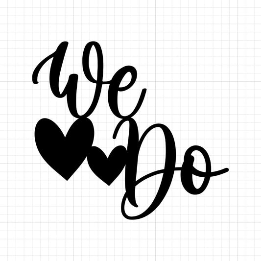 We Do Wedding PNG Illustration