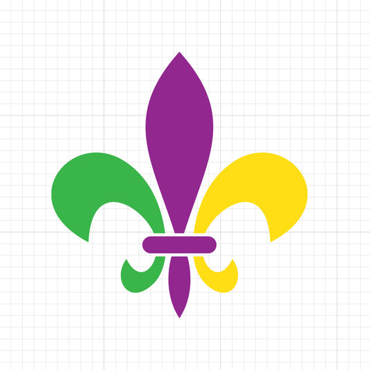 Fleur De Lis Mardi Gras Flag PNG Illustration Design