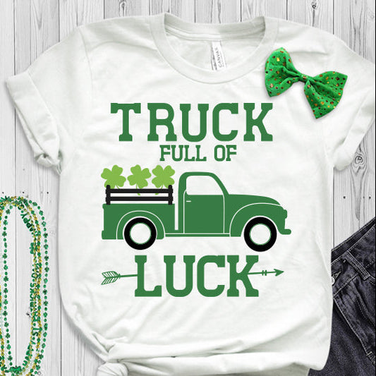 Truck Full Of Luck St Patricks PNG Sublimation Design