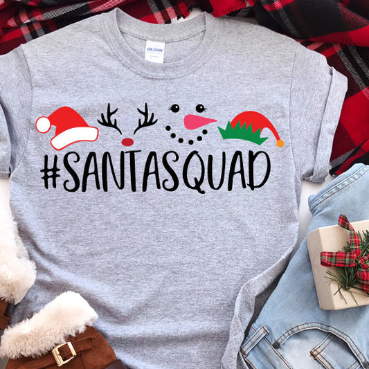 Santa Squad Christmas PNG Sublimation Design