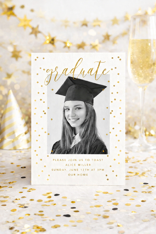 Editable Graduation Photo Card Template