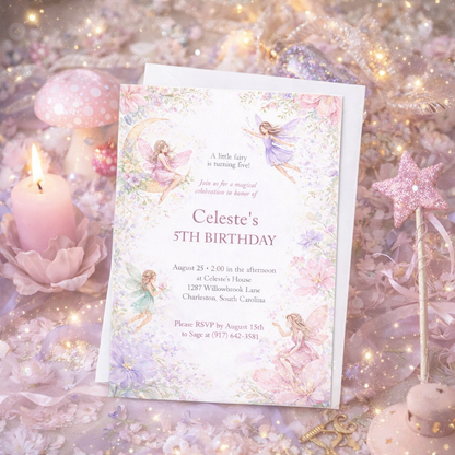 Fairy Birthday Invitation Printable
