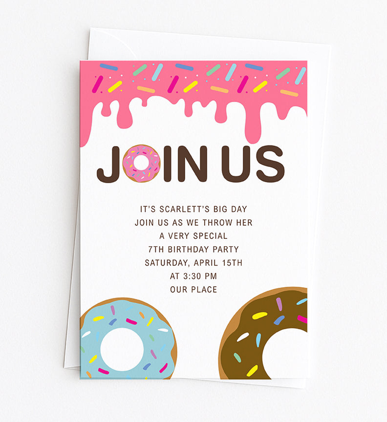 Donut Editable Invitation Template
