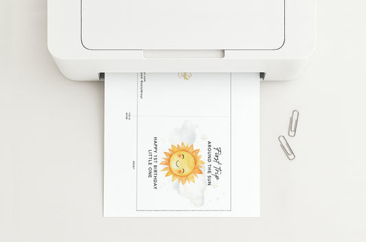 First Trip Printable Birthday Greeting Card