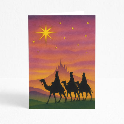 Follow The Star Printable Christmas Greeting Card