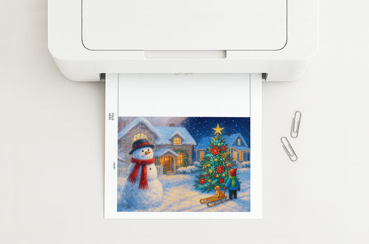 Frosty And Friends Printable Christmas Greeting Card