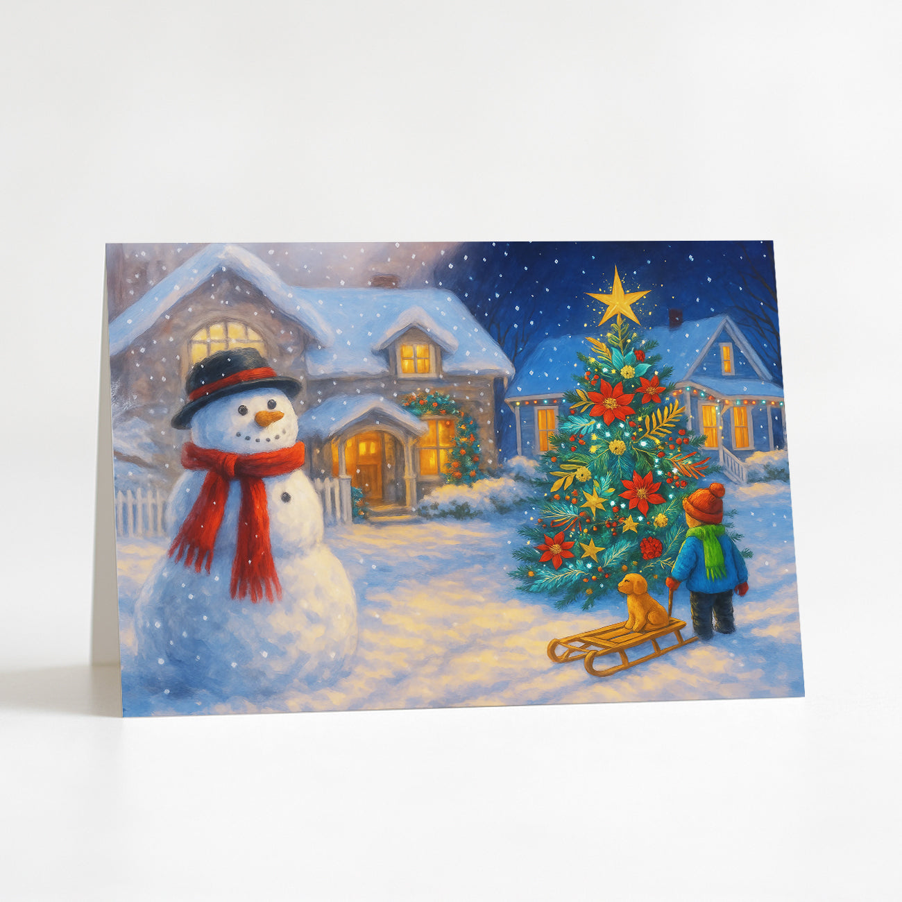 Frosty And Friends Printable Christmas Greeting Card