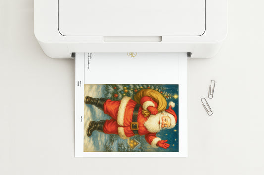 Greetings From Santa Printable Christmas Greeting Card