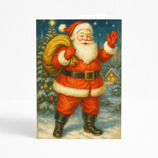Greetings From Santa Printable Christmas Greeting Card