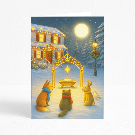 Guided Star Printable Christmas Greeting Card