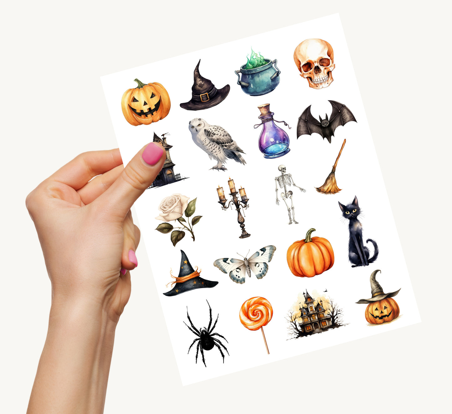 Pumpkin Parade Halloween Printable Sticker Sheet
