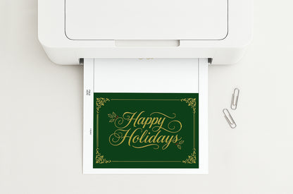 Mistletoe Glow Printable Christmas Greeting Card