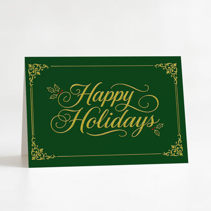 Mistletoe Glow Printable Christmas Greeting Card