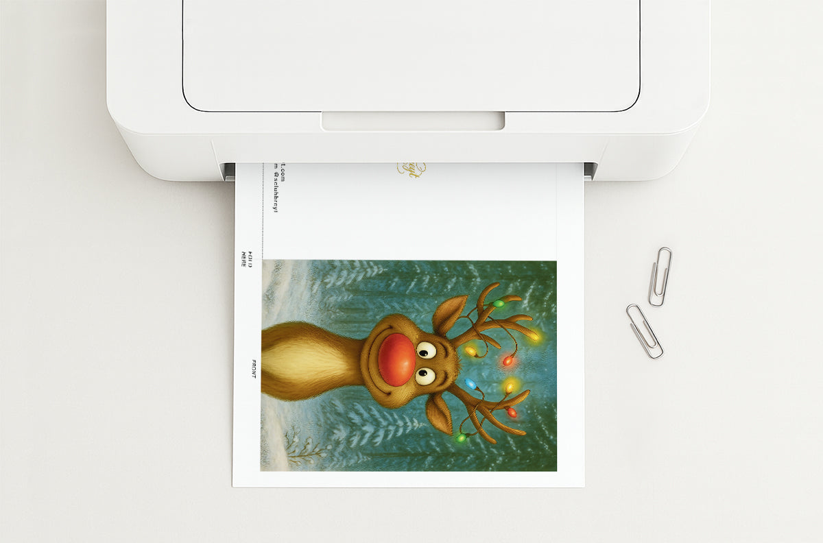 Hey Rudy Baby Printable Christmas Greeting Card