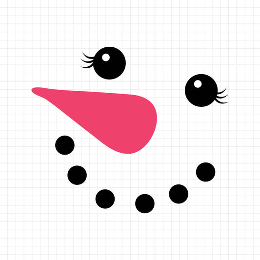 Snowman Face Christmas PNG Illustration