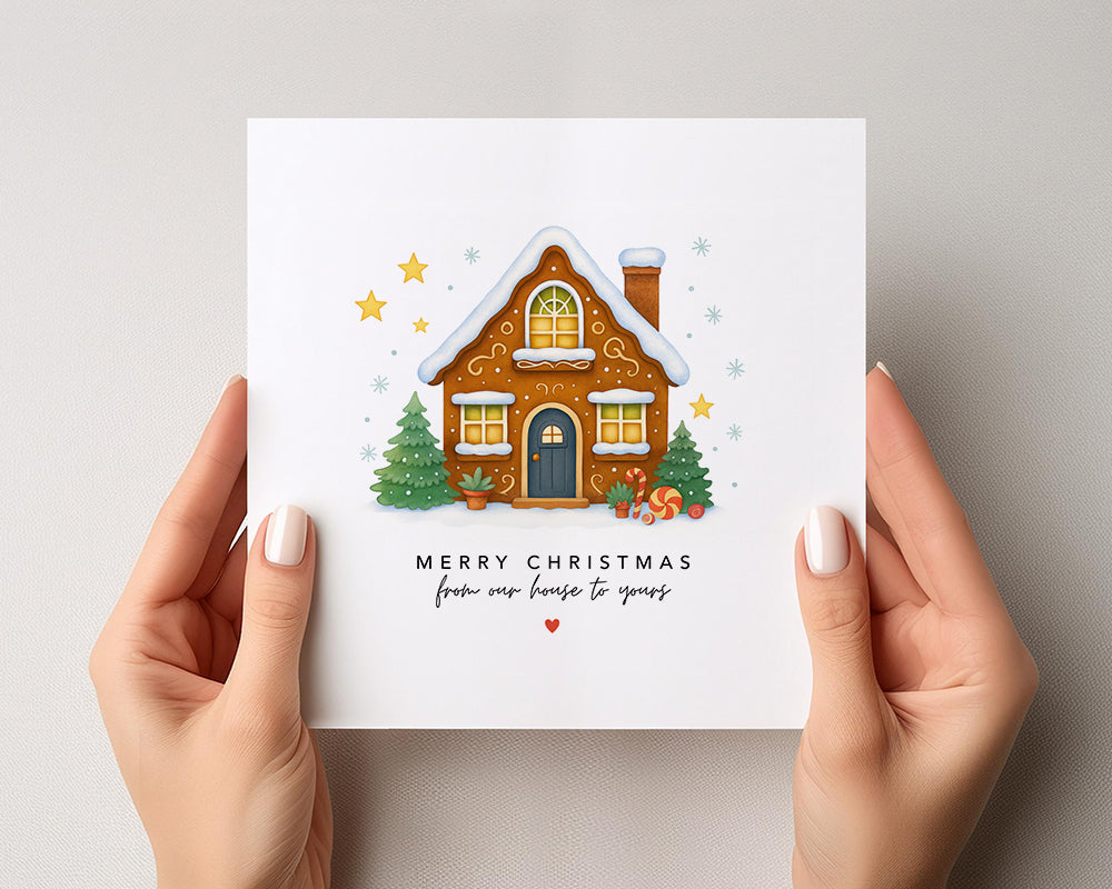 Sweet House Simple Printable Christmas Card