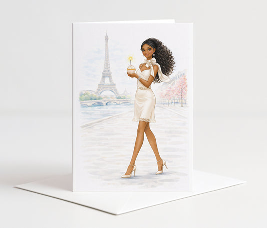 Tres Chic Birthday Printable Card 5x7