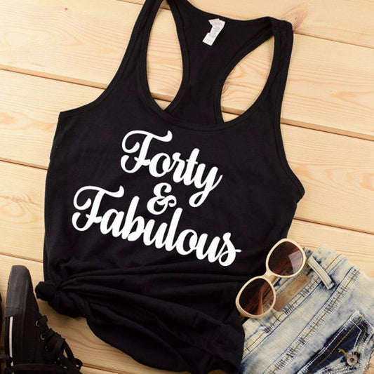 Forty And Fabulous Birthday PNG Sublimation Design
